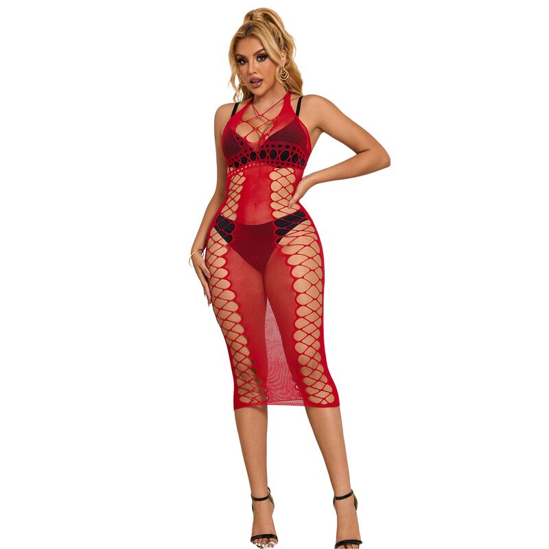 Robe longue réseille rouge – Subblime 952327