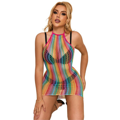 SUBBLIME - 952341 VESTIDO DE MALLA ARCOÍRIS TALLA ÚNICA