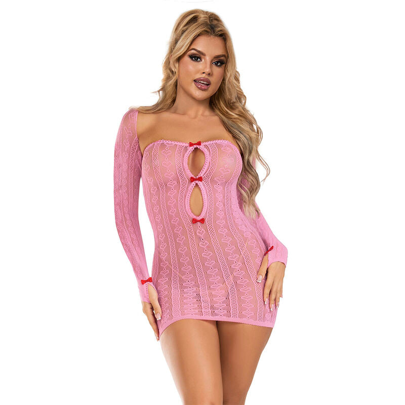 SUBBLIME - 952471 VESTIDO DE MALLA ROSA TALLA ÚNICA