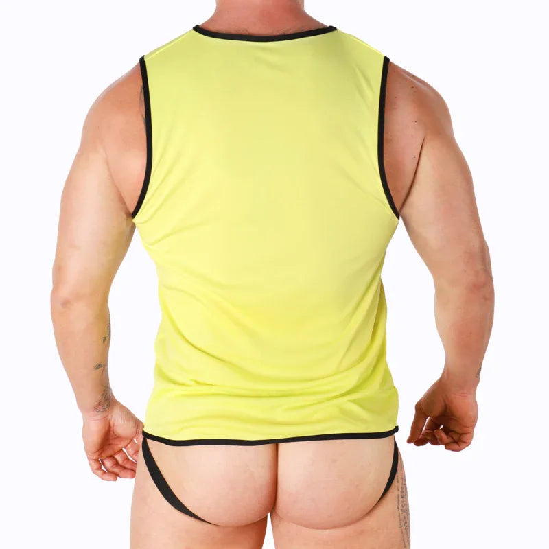 Macho – T Shirt Jaune l / XL