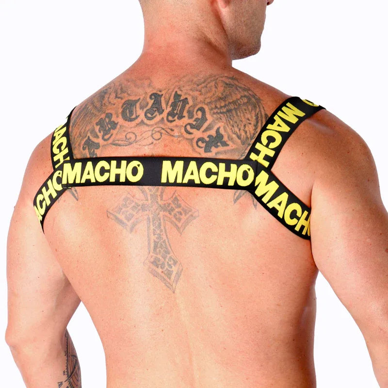 Macho – Harnais Double Jaune