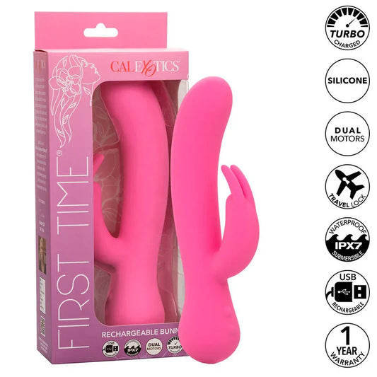 Calexotics – First Time Vibrateur Lapin Rechargeable Rose