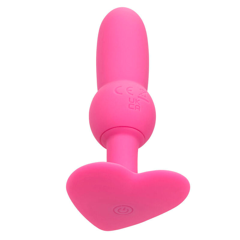 CALEXOTICS - TAPÓN ANAL CON CUENTAS PARA PRIMERA VEZ, SONDA, 10 VIBRACIONES, ROSA