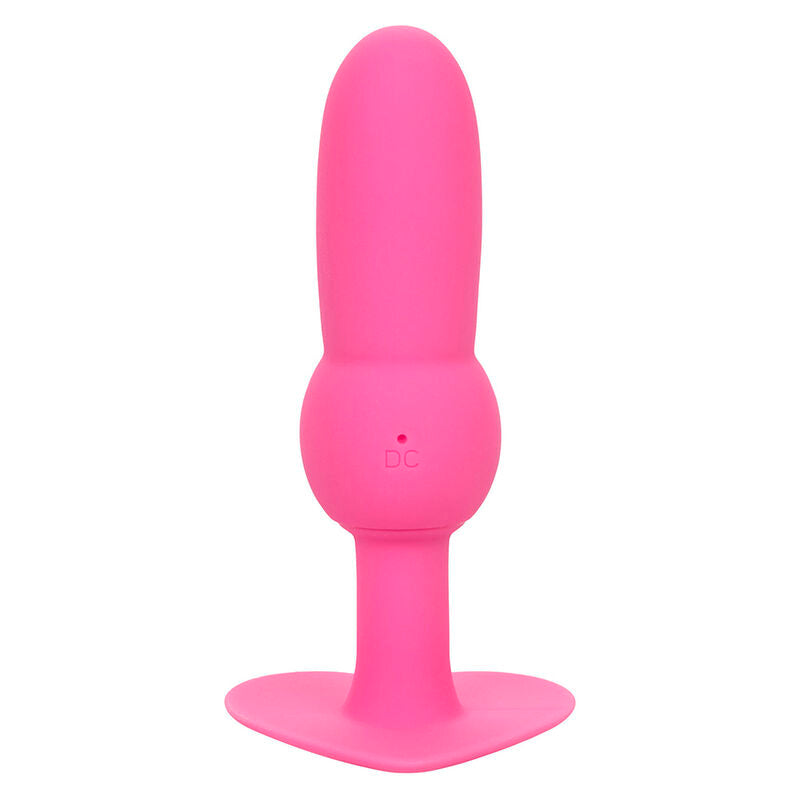 CALEXOTICS - TAPÓN ANAL CON CUENTAS PARA PRIMERA VEZ, SONDA, 10 VIBRACIONES, ROSA