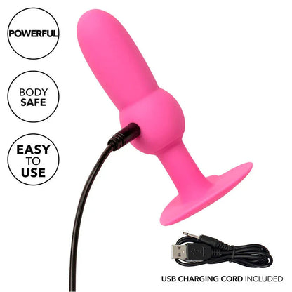 Calexotics – First Time Sonde Anal Plug Perlée 10 Vibrations Rose