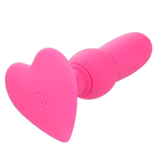 CALEXOTICS - TAPÓN ANAL CON CUENTAS PARA PRIMERA VEZ, SONDA, 10 VIBRACIONES, ROSA