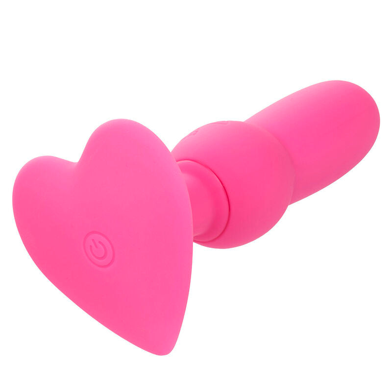 CALEXOTICS - TAPÓN ANAL CON CUENTAS PARA PRIMERA VEZ, SONDA, 10 VIBRACIONES, ROSA