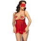 CHILIROSE - CR 4715 CONJUNTO BABYDOLL DE CUATRO PIEZAS NEGRO M