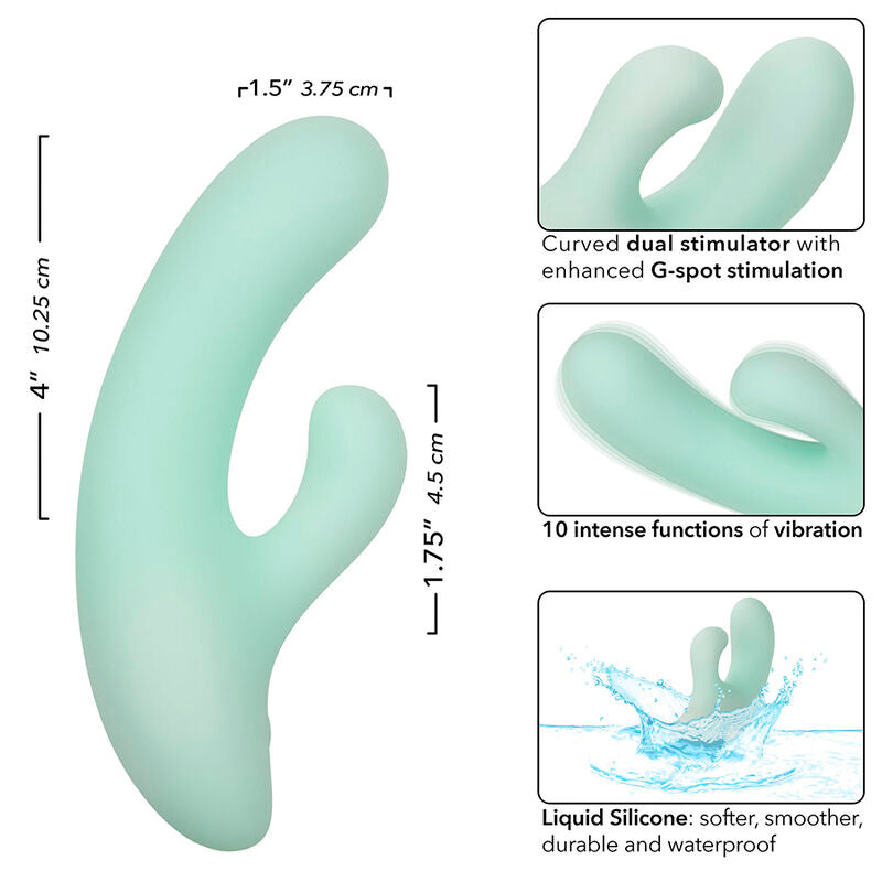 CALEXOTICS - PACIFICA FIJI VIBRATEUR &amp; ESTIMULATEUR POINT G 10 VIBRATIONS AQUA