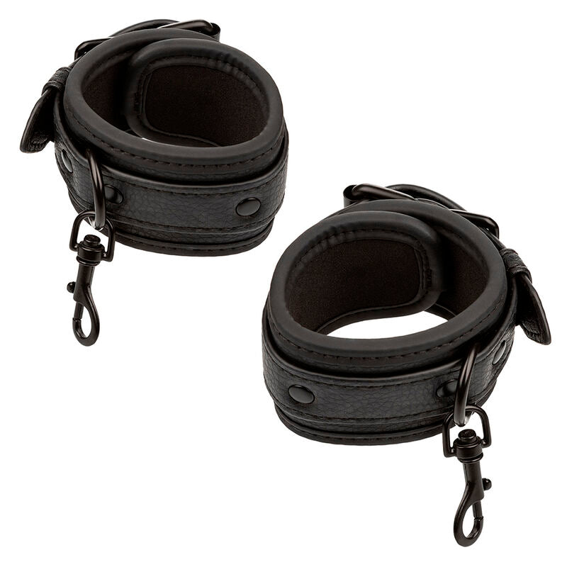 CALEXOTICS - NOCTURNAL CONNECTOR TIE HOG ADJUSTABLE BLACK LEATHER