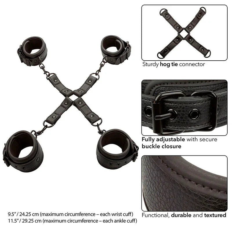 Calexotics – Nocturnal Connecteur Tie Hog Cuero Ajustable Noir