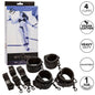 CALEXOTICS - NOCTURNAL ADJUSTABLE BED BELT IN BLACK LEATHER