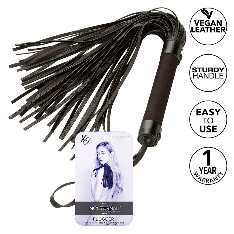 CALEXOTICS - FLOGGER NOCTURNO DE CUERO NEGRO