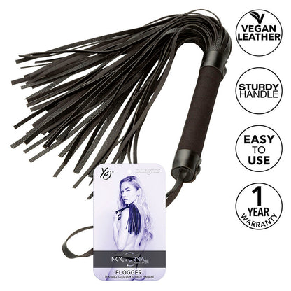 CALEXOTICS - FLOGGER NOCTURNO DE CUERO NEGRO