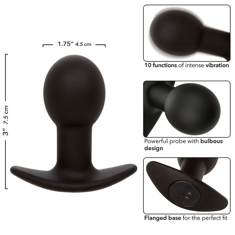 Calexotics – Rock Bottom Plug Anal 10 Vibrations Silicone Noir