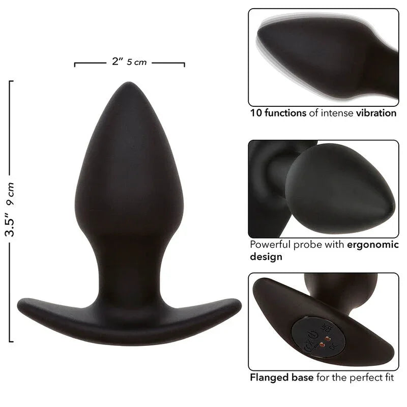 Calexotics – Rock Bottom Plug Anal Parfait 10 Vibrations Silicone Noir