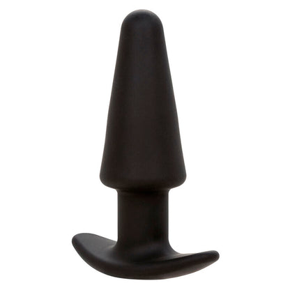 CALEXOTICS - PLUG ANAL CÓNICO CON FONDO DE ROCA, 10 VIBRACIONES, SILICONA NEGRA