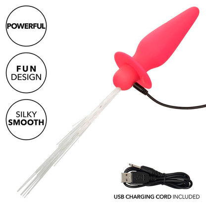 CALEXOTICS - SOUTHERN LIGHTS LIGHT UP ANAL PLUG 10 VIBRATIONS SILICONE ROSE