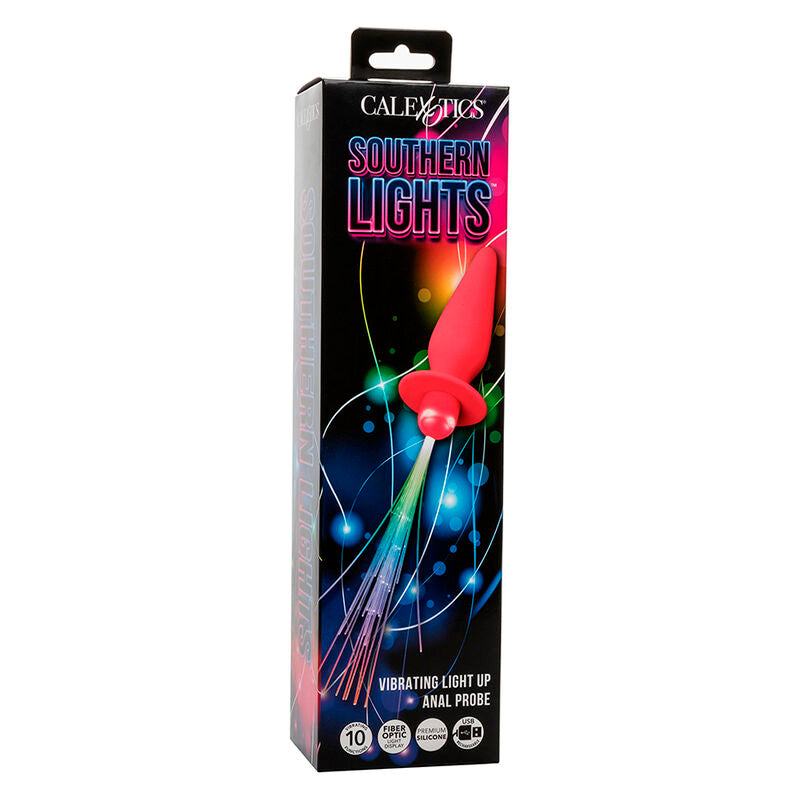 CALEXOTICS - SOUTHERN LIGHTS LIGHT UP ANAL PLUG 10 VIBRATIONS SILICONE ROSE