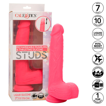 CALEXOTICS - VIBRADOR REALISTA STUDS 10 VIBRACIONES ROSA