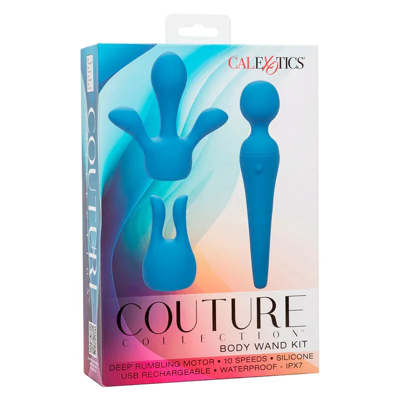 Calexotics – Couture Kit Vibrateur Wand 10 Vibrations Bleu