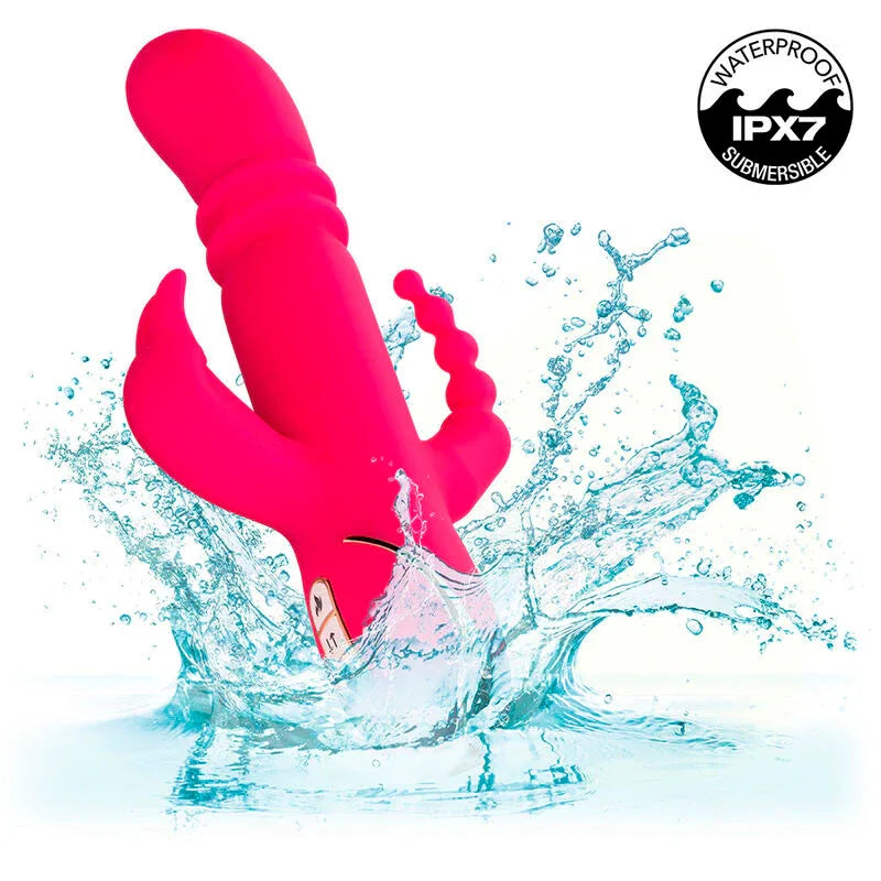 Calexotics – Jack Fantasy Triple Vibrateur Chauffant Lapin Rose