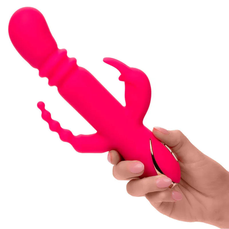 Calexotics – Jack Fantasy Triple Vibrateur Chauffant Lapin Rose