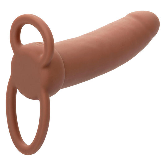 CALEXOTICS - MAXX THICK DOBLE PENETRADOR 10 VIBRACIONES MARRÓN