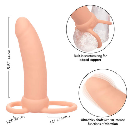 CALEXOTICS - MAXX THICK DOBLE PENETRADOR 10 VIBRACIONES CARNE