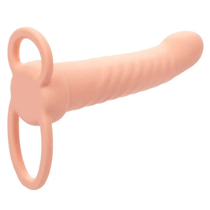 Calexotics – Maxx Double Pénétrateur Nervuré 10 Vibrations Flesh
