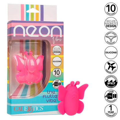 Calexotics – Neon Vibes Flutter Vibe Stimulateur 10 Vibrations Rose