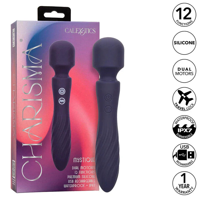 Calexotics – Charisma Mystique Masseur Double Moteurs 12 Fonctions 20,5 cm X 4,5 cm Violet