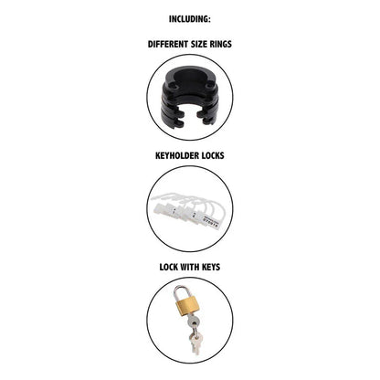 Hidden Desire – Extreme Cage de Chasteté Silicone taille S Noir