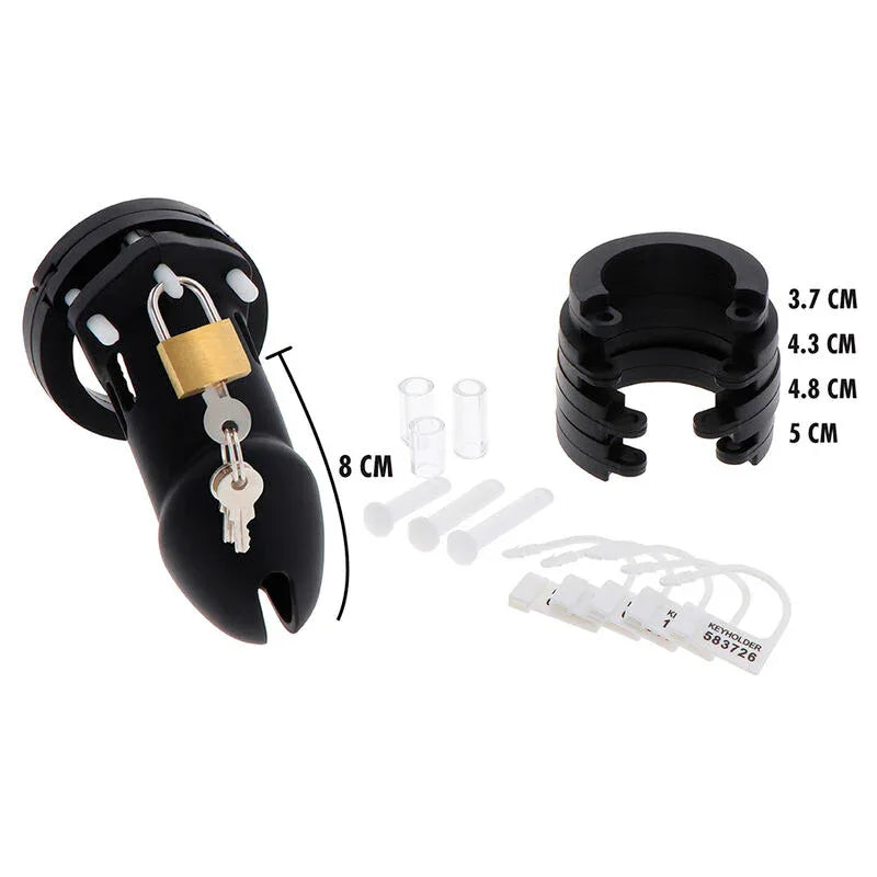Hidden Desire – Extreme Cage de Chasteté Silicone taille l Noir