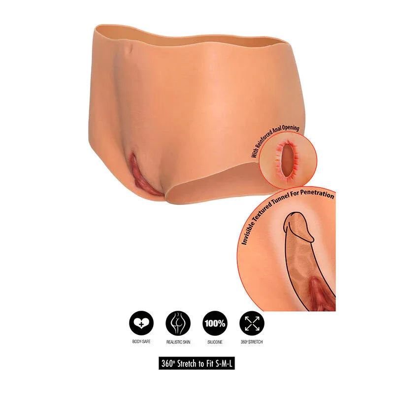 Hidden Desire – Alter Ego Vagin Ouvert et Cul Slip taille Moyenne Chair