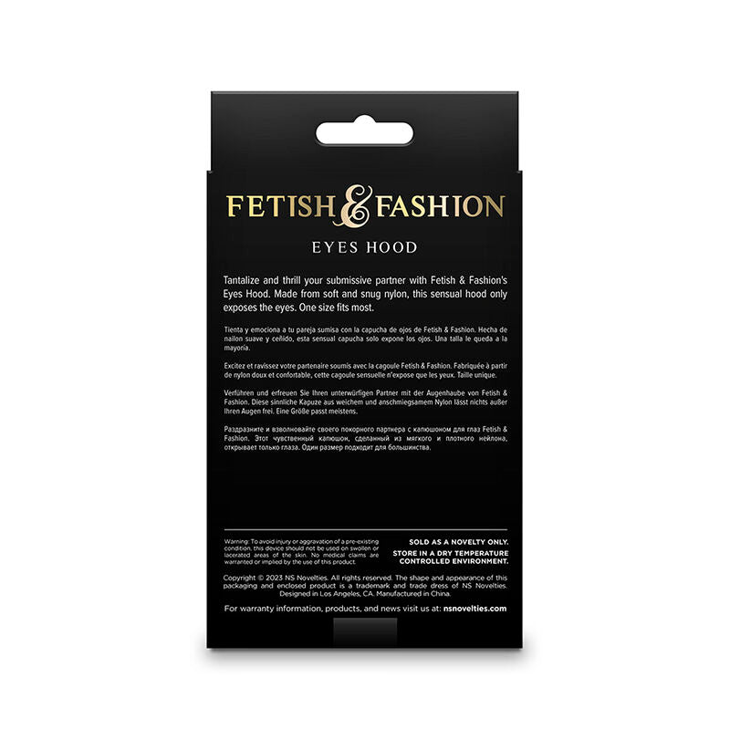 NOVEDADES NS - PASAMONTAÑAS DE NYLON NEGRO FETICHE Y MODA