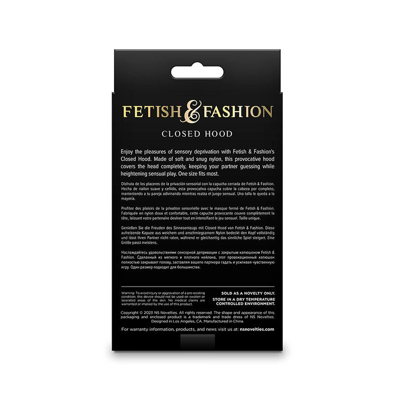 NOVEDADES NS - FETICHE Y MODA CAPUCHA CERRADA DE NYLON BLANCA