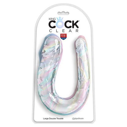 King Cock – Double Trouble Double Gode 44 cm Transparent