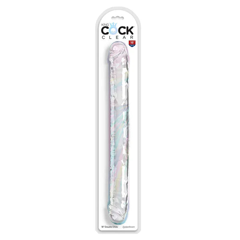 King Cock – Double Trouble Double Gode 46 cm Transparent