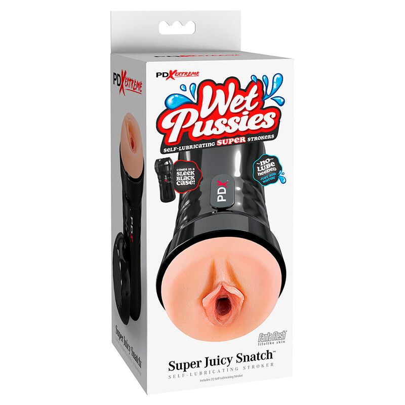 PDX EXTREME - MASTURBADOR DE VAGINA AUTOLUBRICANTE WET PUSSIES CARNE
