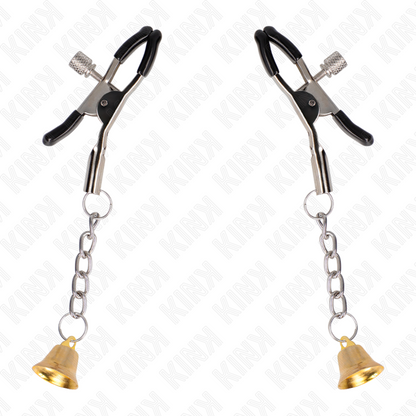 KINK - PINZAS DE TELEMONÍA CON COLGANTE DE CAMPANA DORADA 6 CM