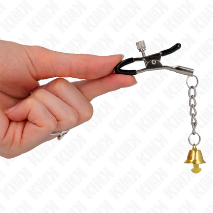 KINK - PINZAS DE TELEMONÍA CON COLGANTE DE CAMPANA DORADA 6 CM