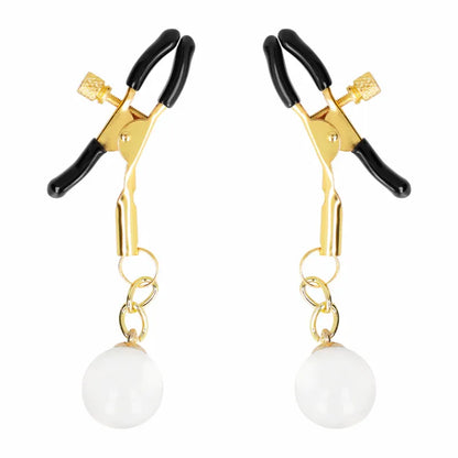 Kink – Pinces à Meton Billes de Verre Or 6 cm