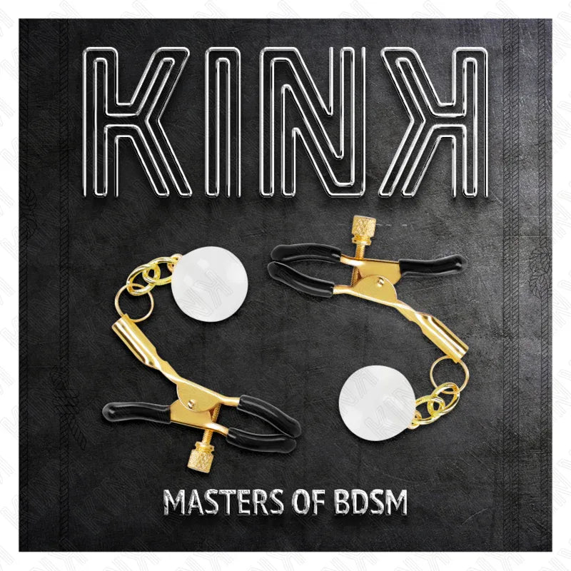 Kink – Pinces à Meton Billes de Verre Or 6 cm
