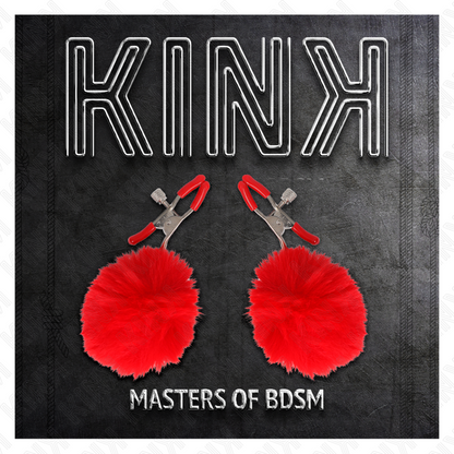 KINK - ABRAZADERA DE METON DE BOLA DE PIEL SINTÉTICA ROJA DE 6 CM