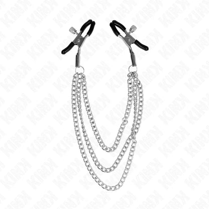 Kink – Pinces à Metelier avec 3 Chaînes Argent 20 / 23 / 28 cm