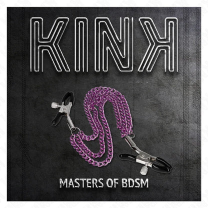 Kink – Pinces à Metelier avec 3 Chaînes Violet 20 / 23 / 28 cm