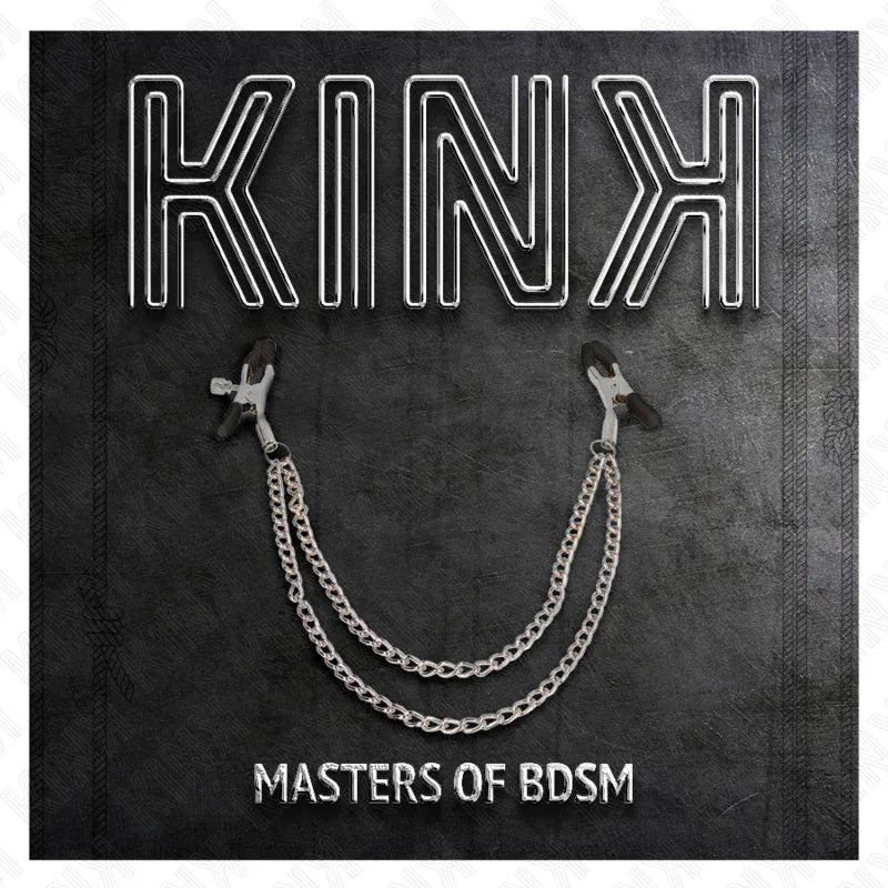 Kink – Pinces à Teteaux avec 2 Chaînes Épaisses Argent 20 / 23 cm