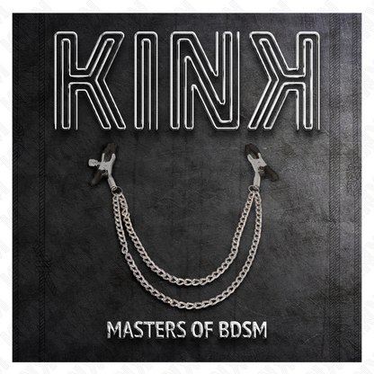 KINK - ABRAZADERAS DE CABEZA CON 2 CADENAS GRUESAS DE PLATA 20/23 CM