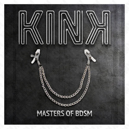Kink – Pinces à Metelier avec 2 Chaînes Fines Argent 20 / 23 cm